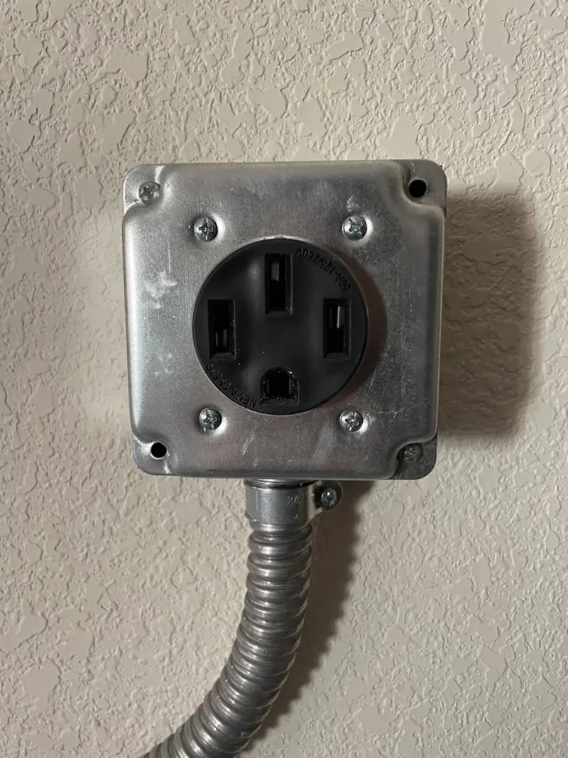 NEMA 14-50 outlet installed for Smart Home Electrical in Gamewell